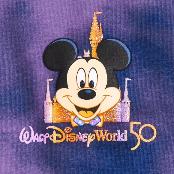 Walt Disney World 50th Anniversary Tie-Dye Spirit Jersey Purple Adult MEDIUM NEW - Picture 3 of 4